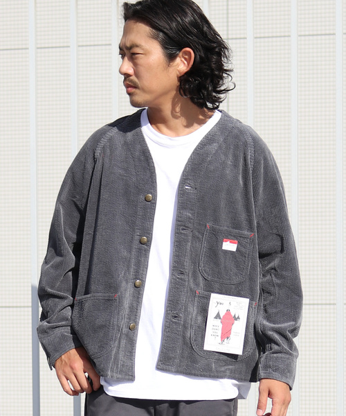 ROOPTOKYO(ループトウキョウ)の「CAL O LINE/キャルオーライン CORDUROY ENGIEERS JACKET(カバーオール)」|グレー