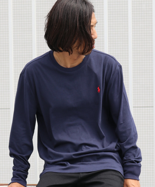 POLO RALPH LAUREN（ポロ ラルフ ローレン）の「POLO Ralph Lauren/ポロラルフローレン LONG SLEEVE TEE ロンT（Tシャツ/カットソー・メンズ・ホワイト/ブラック/ネイビー/オリーブ/ブラックミックス/ナチュラル・L/S/M）」の6枚目の写真