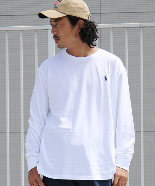 POLO RALPH LAUREN（ポロ ラルフ ローレン）の「POLO Ralph Lauren/ポロラルフローレン LONG SLEEVE TEE ロンT（Tシャツ/カットソー・メンズ・ホワイト/ブラック/ネイビー/オリーブ/ブラックミックス/ナチュラル・L/S/M）」の2枚目の写真