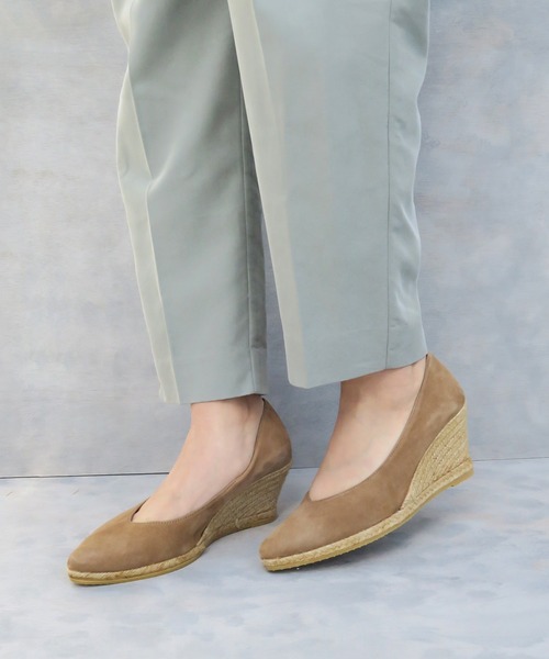 GAIMO（ガイモ）の「ポインテッドエスパドリーユパンプス（パンプス・レディース・ベージュ/ライトグリーン/ネイビー/ピンク/パイソン・35/36/37/38/39）」の2枚目の写真