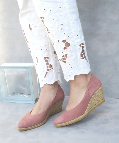 GAIMO（ガイモ）の「ポインテッドエスパドリーユパンプス（パンプス・レディース・ベージュ/ライトグリーン/ネイビー/ピンク/パイソン・35/36/37/38/39）」の4枚目の写真