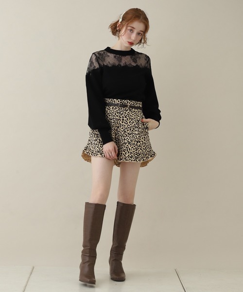 one after another NICE CLAUP(ワンアフターアナザーナイスクラップ)の「フリルショートパンツ(その他パンツ・レディース・カーキ/ホワイト系その他/ブラウン系その他/ベージュ系その他・FREE)」の7枚目の写真