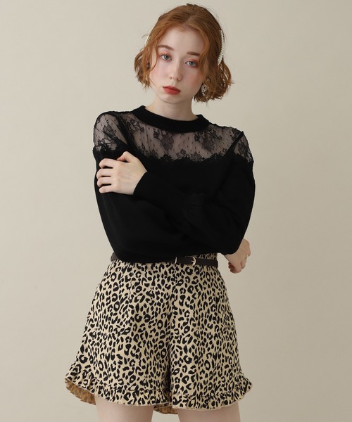 one after another NICE CLAUP(ワンアフターアナザーナイスクラップ)の「フリルショートパンツ(その他パンツ・レディース・カーキ/ホワイト系その他/ブラウン系その他/ベージュ系その他・FREE)」の5枚目の写真