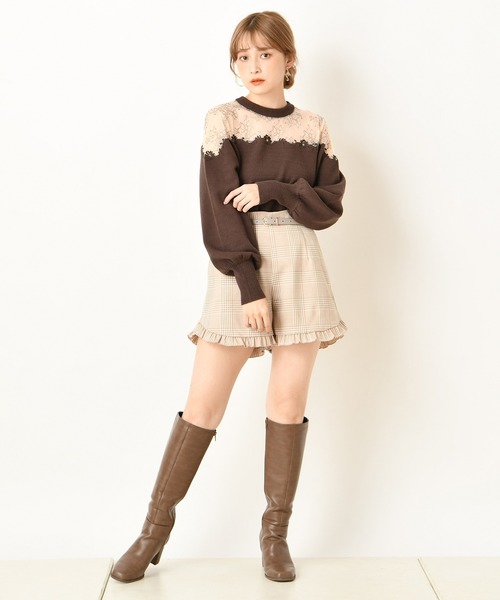 one after another NICE CLAUP(ワンアフターアナザーナイスクラップ)の「フリルショートパンツ(その他パンツ・レディース・カーキ/ホワイト系その他/ブラウン系その他/ベージュ系その他・FREE)」の13枚目の写真