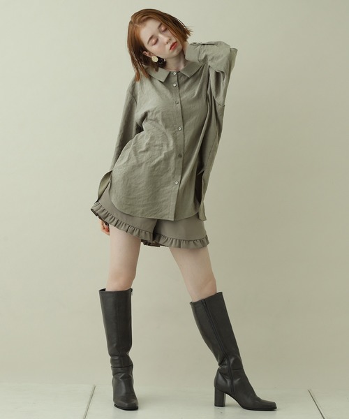 one after another NICE CLAUP(ワンアフターアナザーナイスクラップ)の「フリルショートパンツ(その他パンツ・レディース・カーキ/ホワイト系その他/ブラウン系その他/ベージュ系その他・FREE)」の17枚目の写真