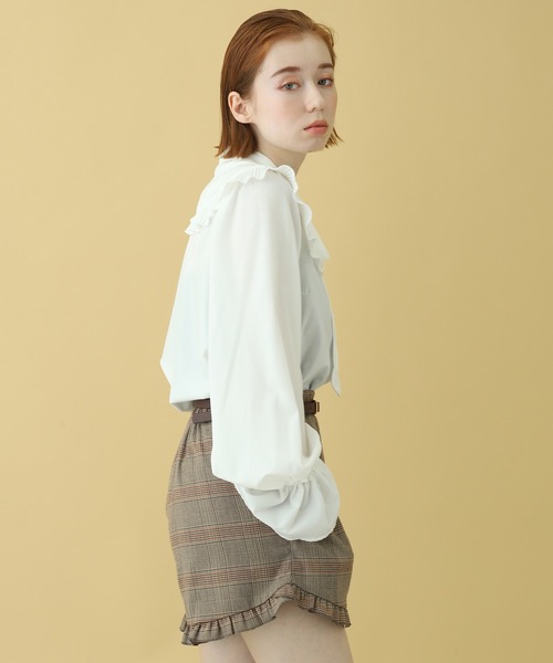 one after another NICE CLAUP(ワンアフターアナザーナイスクラップ)の「フリルショートパンツ(その他パンツ・レディース・カーキ/ホワイト系その他/ブラウン系その他/ベージュ系その他・FREE)」の21枚目の写真