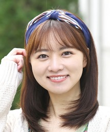 ストライプチュールコンビ　ヘアバンド