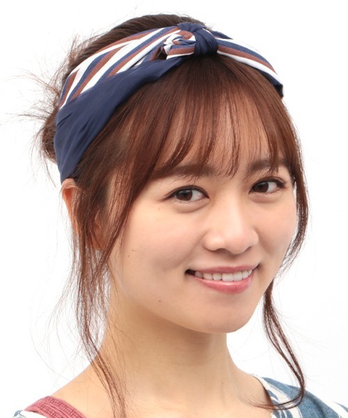 チチカカ（チチカカ）の「ストライプチュールコンビ　ヘアバンド（ヘアバンド・レディース・ブルー/イエロー/ブラウン・FREE）」の11枚目の写真