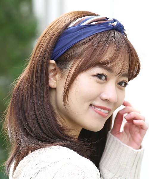 チチカカ（チチカカ）の「ストライプチュールコンビ　ヘアバンド（ヘアバンド・レディース・ブルー/イエロー/ブラウン・FREE）」の15枚目の写真