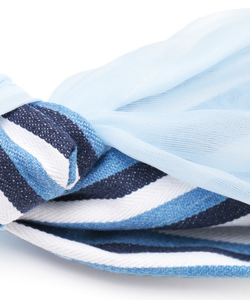 チチカカ（チチカカ）の「ストライプチュールコンビ　ヘアバンド（ヘアバンド・レディース・ブルー/イエロー/ブラウン・FREE）」の13枚目の写真