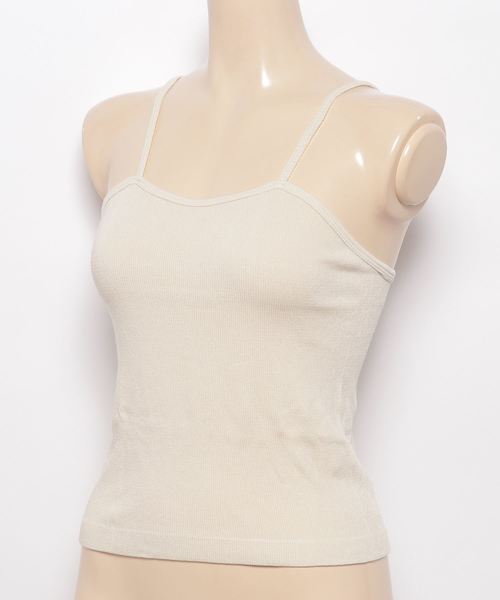 HANES(ヘインズ)の「∴【 Hanes / ヘインズ 】 1P Hanes Undies Rib Bustier(キャミソール・レディース・ブラック/ベージュ/タン・FREE)」の4枚目の写真