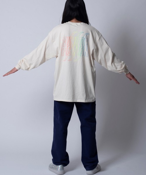 FUN/FOR/FICTION(ファンフォーフィクション)の「『FUN FOR FICTION』RAINBOW LS T(Tシャツ/カットソー・メンズ・オフホワイト/チャコールグレー・FREE)」の5枚目の写真
