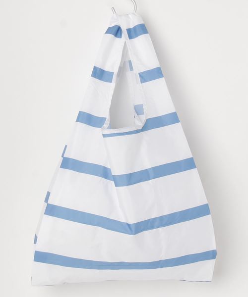 KIND BAG（カインドバッグ）の「〈KIND BAG/カインドバッグ〉プラスチック再生エコバッグ（エコバッグ/サブバッグ・レディース・ベビーピンク/ライトパープル/ブラック×ホワイト/グリーン/ブラック/ホワイト×ブルー/チェック/ピンク/グレー/ライトブルー/ストライプ/カラフル/ネイビー/ベージュ/その他/ブラック×ピンク/ターコイズブルー/ブラック×グレー/マルチ/グレー×ピンク/ブルー/ライラック/ブルー系その他/ピンク系その他/ピンクベージュ/ライトブラウン/イエロー/ダークグリーン/コーラル/パープル/ロイヤルブルー/ブルーグリーン/トリコロール/グリーン×ピンク/チェリーピンク/グリーン×オレンジ/ブルー系その他2・ONE SIZE）」の2枚目の写真