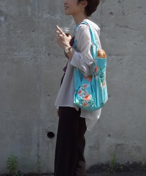 KIND BAG（カインドバッグ）の「〈KIND BAG/カインドバッグ〉プラスチック再生エコバッグ（エコバッグ/サブバッグ・レディース・ベビーピンク/ライトパープル/ブラック×ホワイト/グリーン/ブラック/ホワイト×ブルー/チェック/ピンク/グレー/ライトブルー/ストライプ/カラフル/ネイビー/ベージュ/その他/ブラック×ピンク/ターコイズブルー/ブラック×グレー/マルチ/グレー×ピンク/ブルー/ライラック/ブルー系その他/ピンク系その他/ピンクベージュ/ライトブラウン/イエロー/ダークグリーン/コーラル/パープル/ロイヤルブルー/ブルーグリーン/トリコロール/グリーン×ピンク/チェリーピンク/グリーン×オレンジ/ブルー系その他2・ONE SIZE）」の19枚目の写真