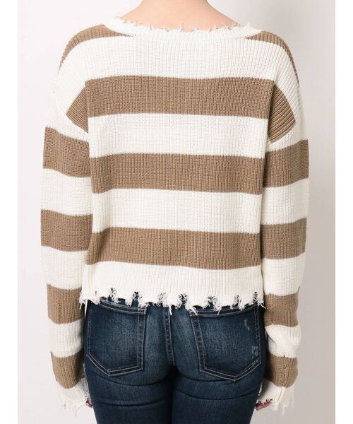 GYDA（ジェイダ）の「VネックグラインダーニットTOPS（ニット/セーター・レディース・ブラック/ブラウン/ベージュ・FREE）」の21枚目の写真