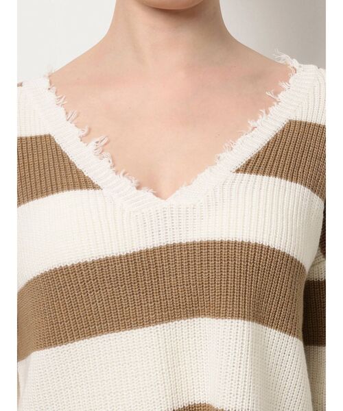 GYDA（ジェイダ）の「VネックグラインダーニットTOPS（ニット/セーター・レディース・ブラック/ブラウン/ベージュ・FREE）」の20枚目の写真