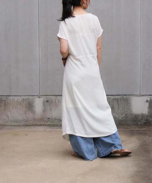 vingtrois（バントロア）の「【vingtrois】フロントリボンシャツワンピース（ワンピース・レディース・オフホワイト/テラコッタ/ネイビー・M）」の7枚目の写真