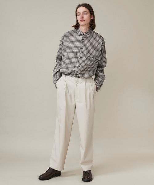 markaware(マーカウェア)の「【markaware/marka】FLAP POCKET SHIRT/M20C-08SH01C(シャツ/ブラウス・メンズ・ブラック/グレイッシュベージュ・1/2)」の12枚目の写真
