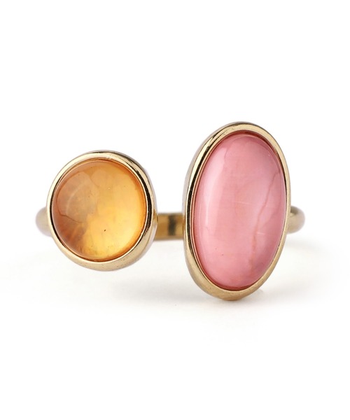 ANEMONE（アネモネ）の「カラーストーンのフォークリング（リング・レディース・ブルー/オレンジ/パープル/グリーン/グレー/クリア/ゴールド/ワイン・FREE）」の19枚目の写真