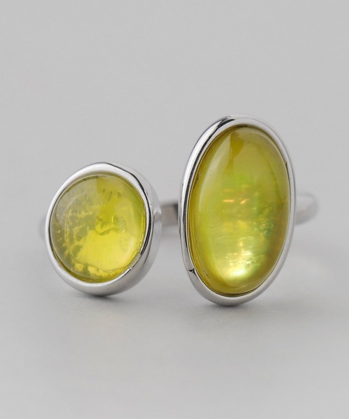 ANEMONE（アネモネ）の「カラーストーンのフォークリング（リング・レディース・ブルー/オレンジ/パープル/グリーン/グレー/クリア/ゴールド/ワイン・FREE）」の11枚目の写真