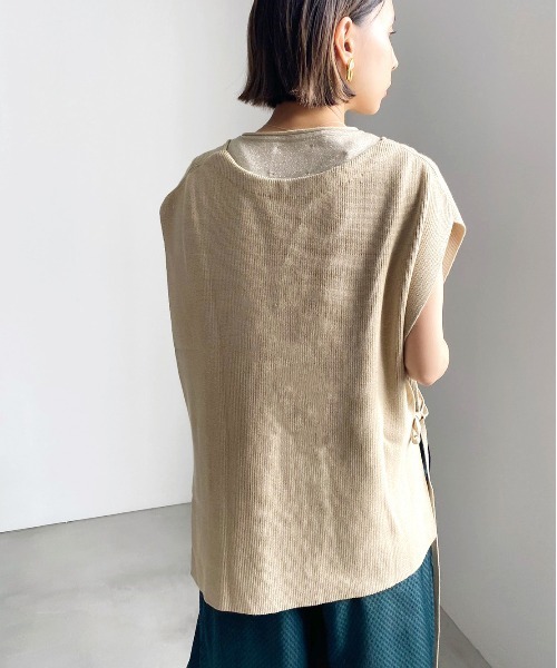 Ameri（アメリ）の「2WAY BIB LAYERED KNIT（ニット/セーター）」 - WEAR