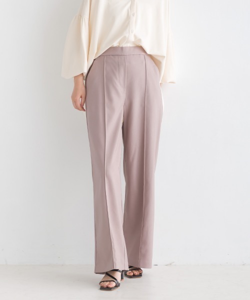 OMNES Another Edition(オムネス アナザーエディション)の「ストレッチカチオン センタープレスセミワイドパンツ(その他パンツ・レディース・ブラック/ブラウン/ベージュ/ピンクベージュ・FREE)」の15枚目の写真