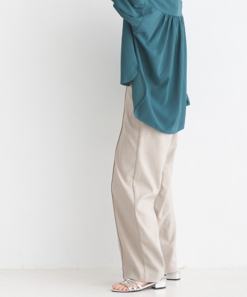 OMNES Another Edition(オムネス アナザーエディション)の「ストレッチカチオン センタープレスセミワイドパンツ(その他パンツ・レディース・ブラック/ブラウン/ベージュ/ピンクベージュ・FREE)」の11枚目の写真