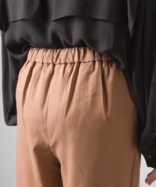 OMNES Another Edition(オムネス アナザーエディション)の「ストレッチカチオン センタープレスセミワイドパンツ(その他パンツ・レディース・ブラック/ブラウン/ベージュ/ピンクベージュ・FREE)」の22枚目の写真