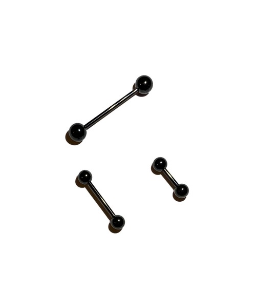 MORPH(モルフ)の「MORPH モルフ バーベルボディーピアス 16ゲージ 6mm~18mm(ピアス(片耳用)・メンズ・ブラック・6/8/10/12/14/16/18)」の2枚目の写真