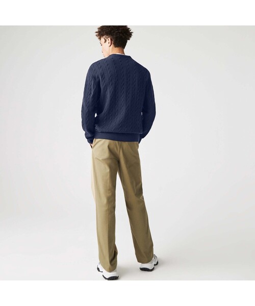 LACOSTE(ラコステ)の「ケーブル編みニットセーター(ニット/セーター・メンズ・ネイビー/オフホワイト/イエロー/ダークグレー/グレー/チャコールグレー/ライトブルー・2/4/3/5)」の19枚目の写真