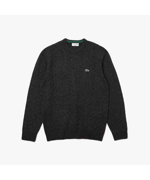 Lacoste ケーブル編みニットセーター セール】ケーブル編みニットセーター（ニット/セーター）｜LACOSTE