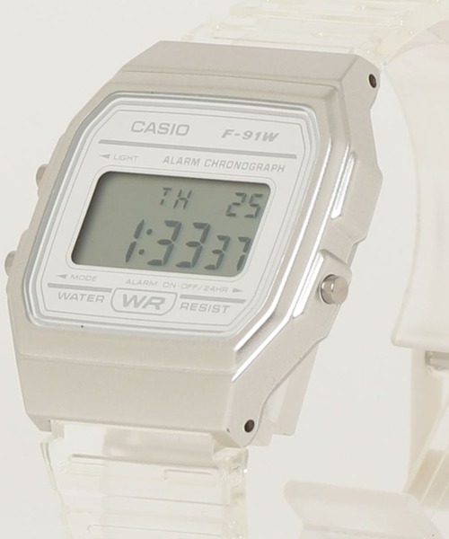CASIO(カシオ)の「カシオ CASIO / ベーシック デジタルウォッチ チープカシオ クォーツ ラバーベルト 腕時計 日常生活用防水 /// F クリア シリーズ(デジタル腕時計・メンズ・ピンク/グレー/クリア/クリアブルー・FREE)」の13枚目の写真