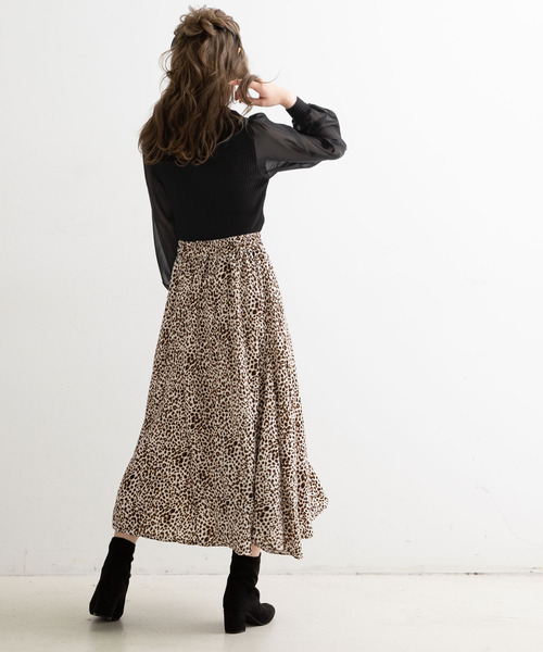 Newlyme（ニューリーミー）の「シフォンスリーブハイネックリブトップス（ニット/セーター・レディース・ブラック/ベージュ/パープル/グリーン/アイボリー/ボルドー/キャメル/セージグリーン/ブルー・MEDIUM/LARGE/X-LARGE/SMALL）」の22枚目の写真