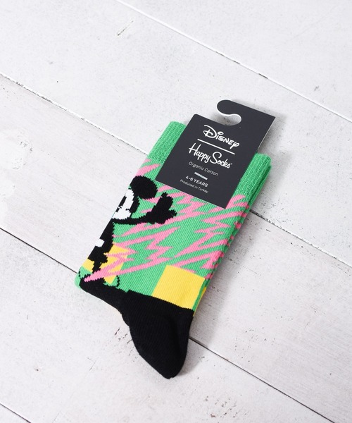 Happy Socks（ハッピーソックス）の「HAPPY SOCKS/Disney × HappySocks KIDS（ソックス/靴下・キッズ・パープル/サックスブルー/ピンク/イエロー/グリーン/グリーン系その他/グリーン系その他2/グリーン系その他3/その他1/その他3/その他2・X-SMALL/SMALL/X-LARGE/LARGE/MEDIUM）」の3枚目の写真