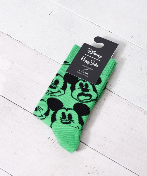 Happy Socks（ハッピーソックス）の「HAPPY SOCKS/Disney × HappySocks KIDS（ソックス/靴下・キッズ・パープル/サックスブルー/ピンク/イエロー/グリーン/グリーン系その他/グリーン系その他2/グリーン系その他3/その他1/その他3/その他2・X-SMALL/SMALL/X-LARGE/LARGE/MEDIUM）」の2枚目の写真