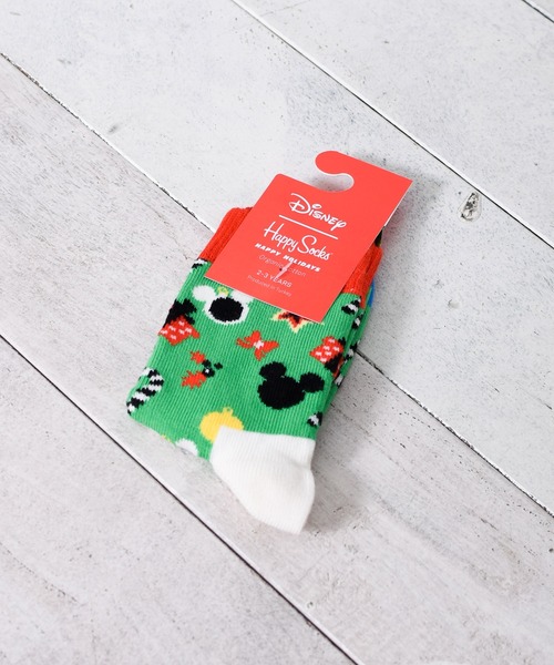 Happy Socks（ハッピーソックス）の「HAPPY SOCKS/Disney × HappySocks KIDS（ソックス/靴下・キッズ・パープル/サックスブルー/ピンク/イエロー/グリーン/グリーン系その他/グリーン系その他2/グリーン系その他3/その他1/その他3/その他2・X-SMALL/SMALL/X-LARGE/LARGE/MEDIUM）」の4枚目の写真