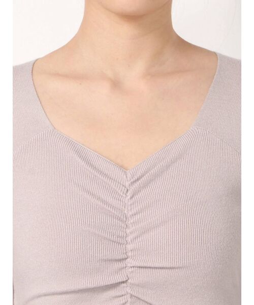 dazzlin（ダズリン）の「センターギャザーネックニットトップス（ニット/セーター・レディース・ブラック/パープル/ブラウン/モカ・FREE）」の13枚目の写真