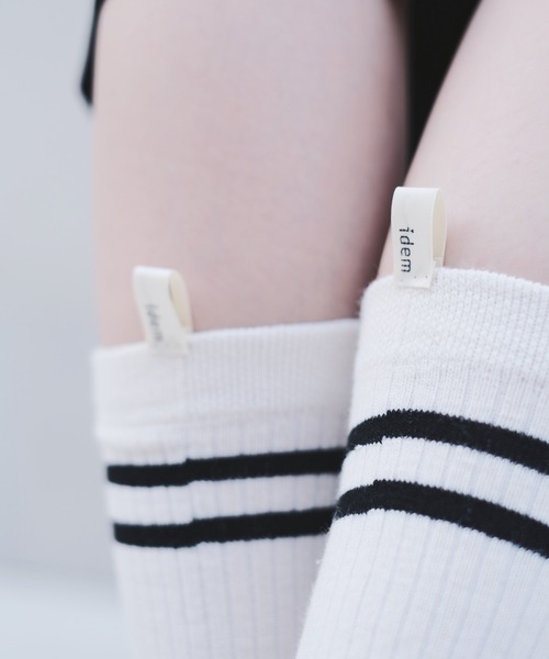 idem（イデム）の「idem Tag Socks/ロゴタグラインソックス（ソックス/靴下・レディース・アイボリー・FREE）」の3枚目の写真