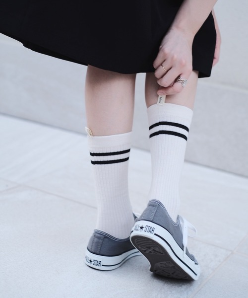 idem（イデム）の「idem Tag Socks/ロゴタグラインソックス（ソックス/靴下・レディース・アイボリー・FREE）」の5枚目の写真