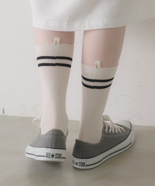 idem（イデム）の「idem Tag Socks/ロゴタグラインソックス（ソックス/靴下・レディース・アイボリー・FREE）」の11枚目の写真