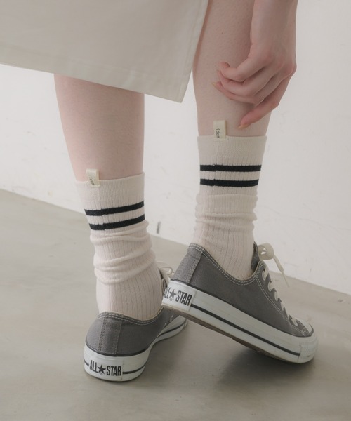 idem（イデム）の「idem Tag Socks/ロゴタグラインソックス（ソックス/靴下・レディース・アイボリー・FREE）」の10枚目の写真