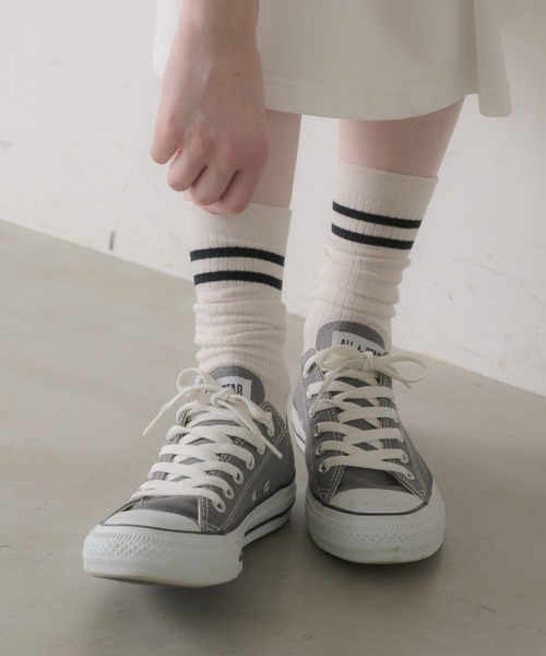 idem（イデム）の「idem Tag Socks/ロゴタグラインソックス（ソックス/靴下・レディース・アイボリー・FREE）」の8枚目の写真
