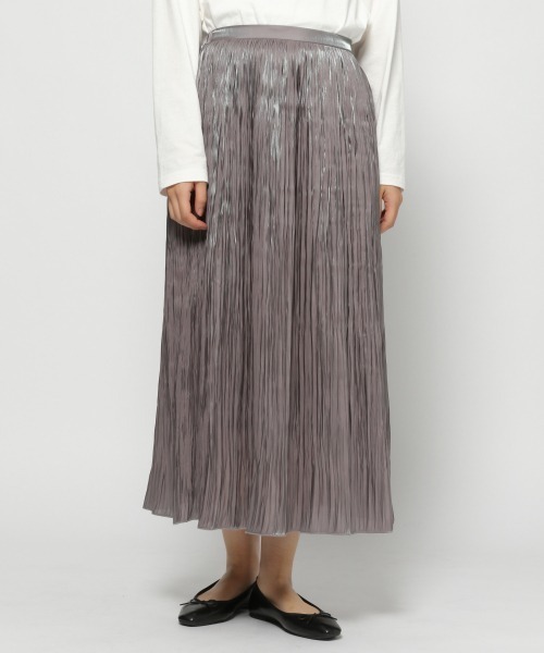 GLOBAL WORK(グローバルワーク)の「シャイニープリーツスカート/926693(スカート・レディース・チャコールグレー/グレー系その他/グレー/ブルー系その他・FREE)」の17枚目の写真