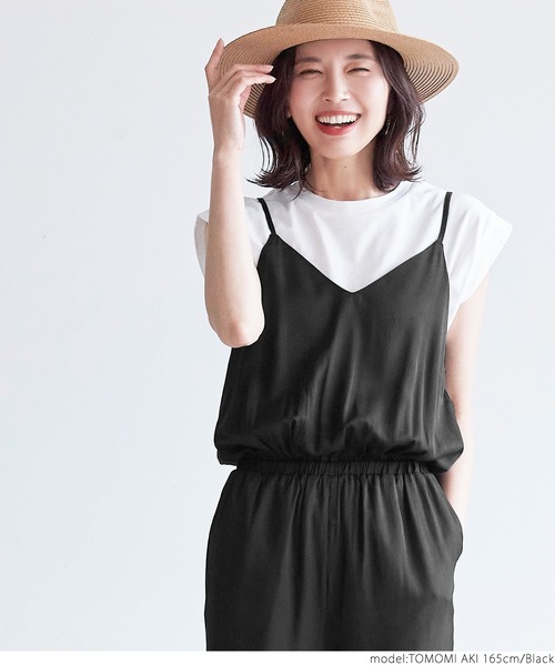 coca（coca）（コカ）の「キャミオールインワン（つなぎ/オールインワン・レディース・ブラック・ONE SIZE）」の6枚目の写真