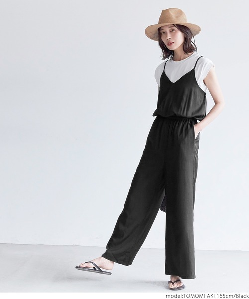 coca（coca）（コカ）の「キャミオールインワン（つなぎ/オールインワン・レディース・ブラック・ONE SIZE）」の9枚目の写真