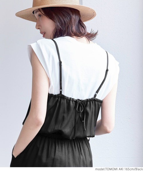 coca（coca）（コカ）の「キャミオールインワン（つなぎ/オールインワン・レディース・ブラック・ONE SIZE）」の10枚目の写真