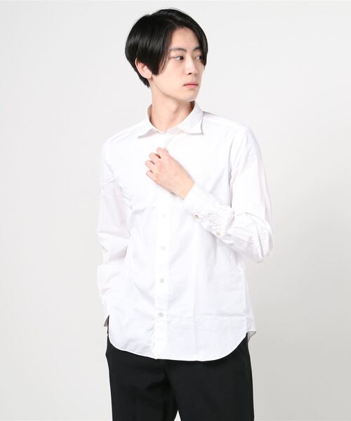 Finamore（フィナモレ）の「FINAMORE / "LUIGI" セミワイドカラーシャツ《ESTNATION EXCLUSIVE》（シャツ/ブラウス・メンズ・ネイビー/ホワイト/ブラック/グリーン・SMALL/LARGE/MEDIUM）」の11枚目の写真