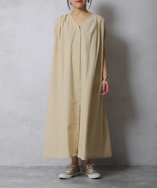 ap retro(アプレトロ)の「ウエストマークフレンチスリーブロングワンピース【ZOZOTOWN限定商品】(ワンピース・レディース・ベージュ/ブラック/ネイビー系/グリーン・FREE)」の20枚目の写真