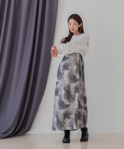 UNE MANSION（ユヌマンション）の「タイダイ柄キャミロングワンピース（シャツワンピース・レディース・ベージュ/グレー・FREE）」の15枚目の写真