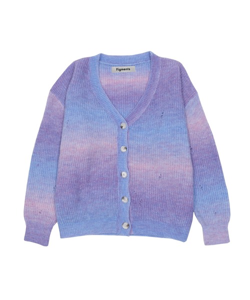 Figments(フィグメンツ)の「グラデーションカーディガン(カーディガン/ボレロ・レディース・パープル/グレー・FREE)」の4枚目の写真